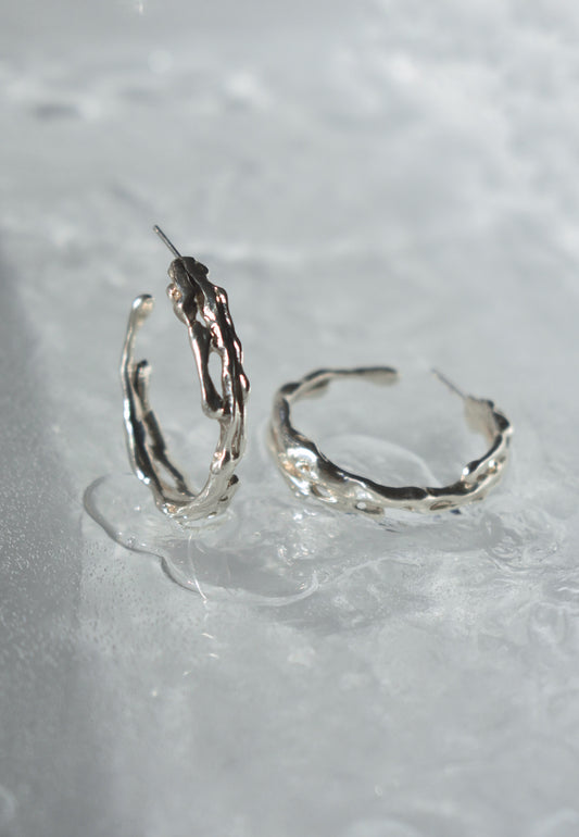 Silver hoop earrings